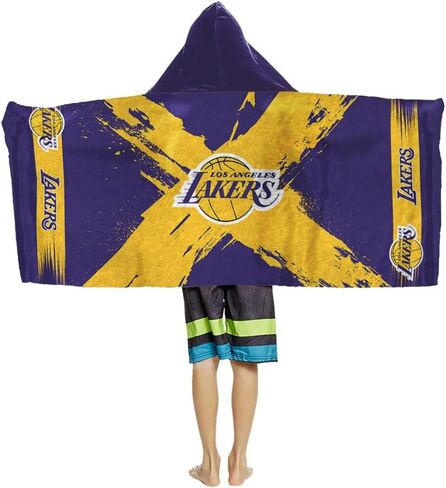 Northwest NBA Los Angeles Lakers Cross Out Youth Hooded Towel, 22 x 51 inches in Saudi Arabia