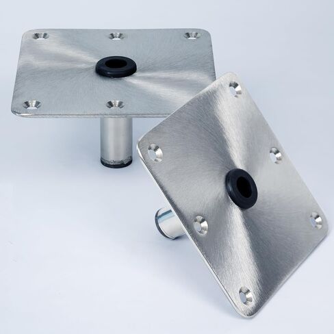marinexplore Boat Seat Base,7" x 7" Boat Seat Pedestal Base Plate for 3/4" Pin Post Socket,Seat Post Base Mount for Jon Boat in Saudi Arabia
