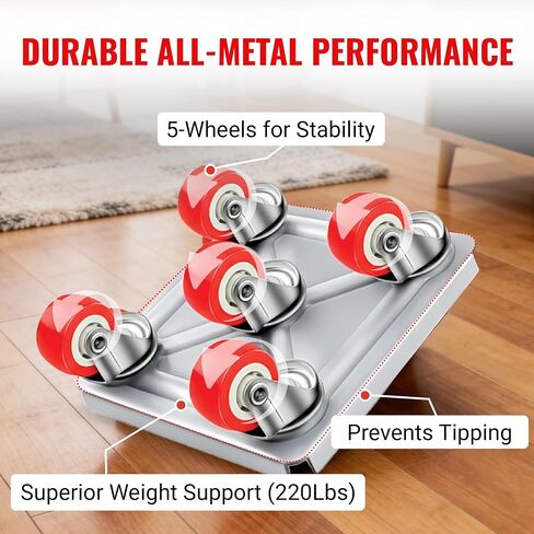 4000lb Capacity - 6.9" x 6.9" Large Heavy Duty Furniture Movers, Steel Furniture Dolly Heavy Duty, Pool Table Dolly - Furniture Lifter with 360° Rotatable Silent Rubber Universal Wheels, Dolly Kit in Saudi Arabia