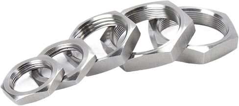 1/8" 1/4" 3/8" 1/2" 3/4" 1" 1-1/4" 1-1/2" 2" 2.5" 3" 4" Female Thread Hex Lock Nut Pipe Fitting 304 Stainless Steel(M10X1MM(S14 H4)_5PCS) in Saudi Arabia