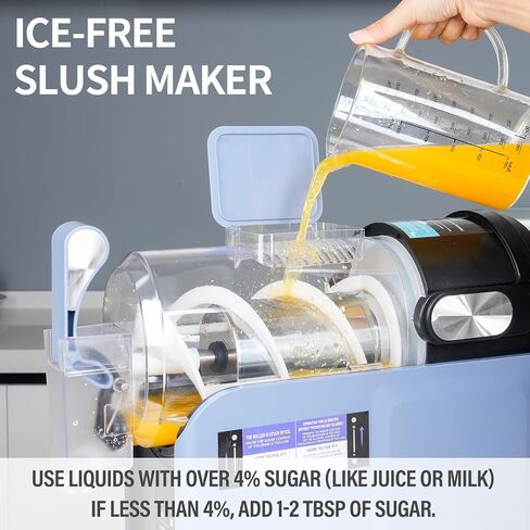 Lifecreek 98oz Slushie Machine for Home with No Ice Needed, 6 Preset Programs, Self-Cleaning Function, Quiet Operation, Perfect for Making Frozen Margaritas, Milkshakes, Smoothies, Frappes, Blue in Saudi Arabia