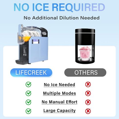 Lifecreek 98oz Slushie Machine for Home with No Ice Needed, 6 Preset Programs, Self-Cleaning Function, Quiet Operation, Perfect for Making Frozen Margaritas, Milkshakes, Smoothies, Frappes, Blue in Saudi Arabia