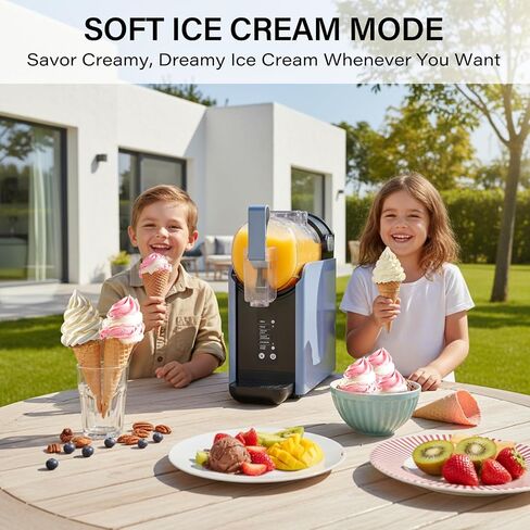 Lifecreek 98oz Slushie Machine for Home with No Ice Needed, 6 Preset Programs, Self-Cleaning Function, Quiet Operation, Perfect for Making Frozen Margaritas, Milkshakes, Smoothies, Frappes, Blue in Saudi Arabia