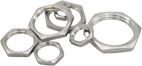 304 Stainless Steel Internal Thread Hexagonal Lock Thin Nut 1/8 "1/4" 3/8 "1/2" 3/4" 1 "1-1/4" 1-1/2 "2" 3" 4 "nut Fittings(4 PCS_1/4") in Saudi Arabia