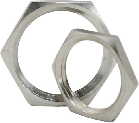 304 Stainless Steel Internal Thread Hexagonal Lock Thin Nut 1/8 "1/4" 3/8 "1/2" 3/4" 1 "1-1/4" 1-1/2 "2" 3" 4 "nut Fittings(4 PCS_1/4") in Saudi Arabia