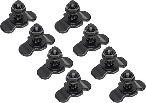 L Track Double Lug Threaded Stud Nut Fittings, Galvanized Iron M8x30 L Track Threaded Stud Fittings, 6000lb Load Capacity for Pickup RV ATV Truck Trailer Cargo Control (Black) in Kuwait