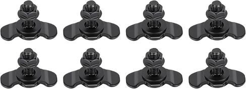 L Track Double Lug Threaded Stud Nut Fittings, Galvanized Iron M8x30 L Track Threaded Stud Fittings, 6000lb Load Capacity for Pickup RV ATV Truck Trailer Cargo Control (Black) in Kuwait