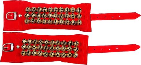 GHUNGROO VELVET PAD 3 LINE, GHUNGRU 3 LINE VELVET PAD, VELVET PAD GHUNGROO 3 LINE 30 Bells (RED) in Kuwait
