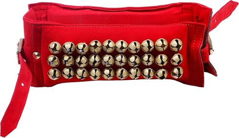 GHUNGROO VELVET PAD 3 LINE, GHUNGRU 3 LINE VELVET PAD, VELVET PAD GHUNGROO 3 LINE 30 Bells (RED) in Kuwait