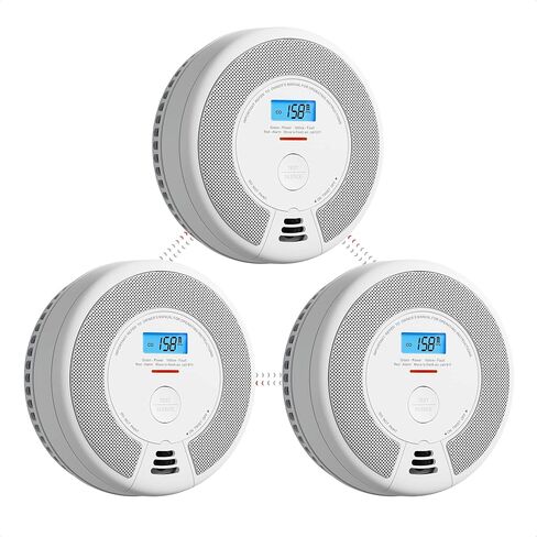 X-Sense Interconnected Smoke and CO Detector, SC07-W, 6-Pack | 10-Year Sealed Battery (Not Hardwired), Whole-Home Interconnected, LCD display, UL 217 & UL 2034 Certified in Kuwait