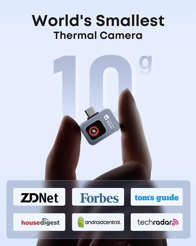 Thermal Master P2 - Thermal Camera for Android, 512×384 Super Resolution Infrared Imager with 1.5℃ PCB Accuracy, Hotspot Tracking, -4℉ to 1112℉ High Temp, Plug & Play, Grey in Kuwait