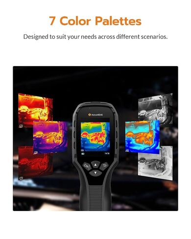 GT16S Thermal Imaging Camera with Smart AI Scene Detection, Thermometer Mode, 240×240 UIRA-IR Resolution, -4°F-1202°F Temp Alarm, 11h Runtime, Infrared Camera for HVAC Home Inspection in Kuwait