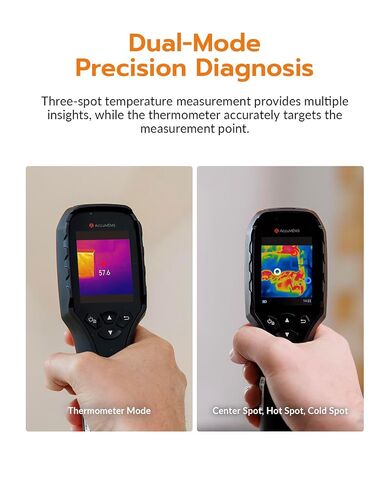 GT16S Thermal Imaging Camera with AI Scene Detection & Thermometer Mode, 240×240 UIRA IR Resolution, -4°F~1202°F, 25Hz,11H Battery,<50mK NETD Infrared Camera for HVAC Building Home Inspection in Kuwait