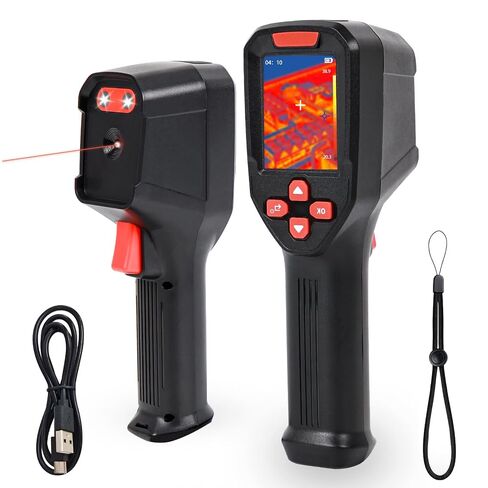Handheld Thermal Imager, 320 x 240 TISR Resolution, 7–15-Hour Battery Life, 240 x 240 Infrared Resolution, -4°F to 1022°F, Automatic Storage, 25 Hz Infrared Camera, with high/Low Temperature Alarms in Kuwait