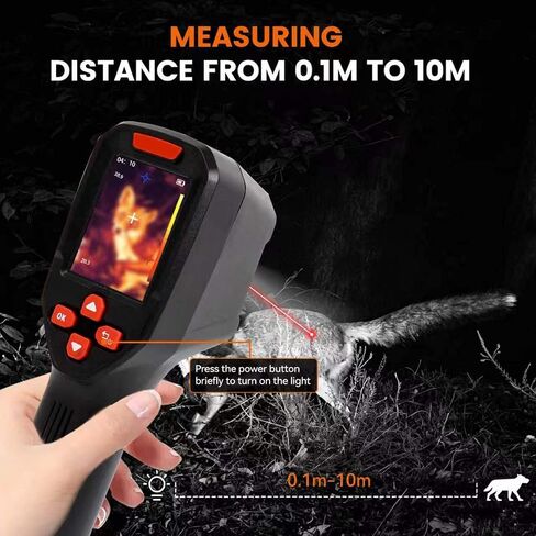 Handheld Thermal Imager, 320 x 240 TISR Resolution, 7–15-Hour Battery Life, 240 x 240 Infrared Resolution, -4°F to 1022°F, Automatic Storage, 25 Hz Infrared Camera, with high/Low Temperature Alarms in Kuwait