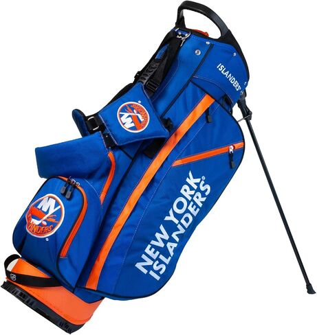 Team Golf NHL New York Islanders Fairway Golf Stand Bag, Lightweight, 14-way Top, Spring Action Stand, Insulated Cooler Pocket, Padded Strap, Umbrella Holder & Removable Rain Hood in Kuwait