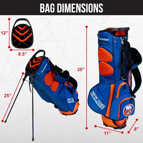 Team Golf NHL New York Islanders Fairway Golf Stand Bag, Lightweight, 14-way Top, Spring Action Stand, Insulated Cooler Pocket, Padded Strap, Umbrella Holder & Removable Rain Hood in Kuwait