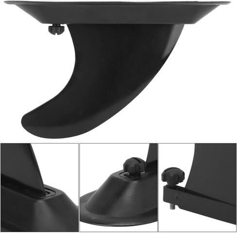 Surfboard with Removable Fins Stable for Safe Surfing Diving Accessories PA6 + 30% Fibreglass 130x155x16mm/5.1x6.1x0.6in in Kuwait
