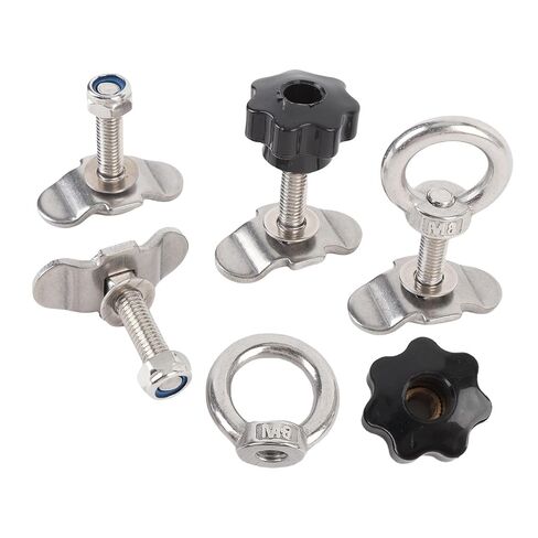 L Track Double Lug Threaded Stud, Stainless Steel Cargo Studs, 5500 Lbs Breaking Strength Stud for Truck Bed, Trailer Cargo Control, Pickup, RV & ATV, Pack of 6 (M8*40mm) in Kuwait