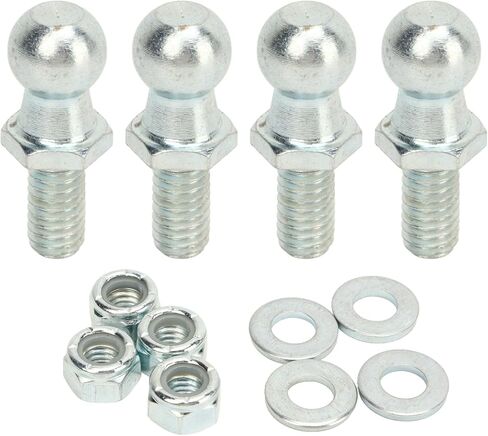 Haofy الكرة تصاعد ترصيع 4PCS 13mm الكرة ترصيع مع 5 / 16in-18 الموضوع Nylock المكسرات غسالات لرفع الغاز تبختر غطاء محرك السيارة جذع RV خزانة البحرية in Kuwait