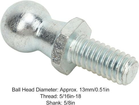 Haofy الكرة تصاعد ترصيع 4PCS 13mm الكرة ترصيع مع 5 / 16in-18 الموضوع Nylock المكسرات غسالات لرفع الغاز تبختر غطاء محرك السيارة جذع RV خزانة البحرية in Kuwait