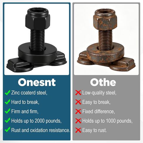 8Pcs L Track Double Lug Threaded Stud Nut Fitting Tie Down Bearing 5500 LBS M8x30mm Using with L Track Rail to Create Heavy Duty Bolt Down Anchor Points for Trailer Truck Bed Cargo Control in Kuwait