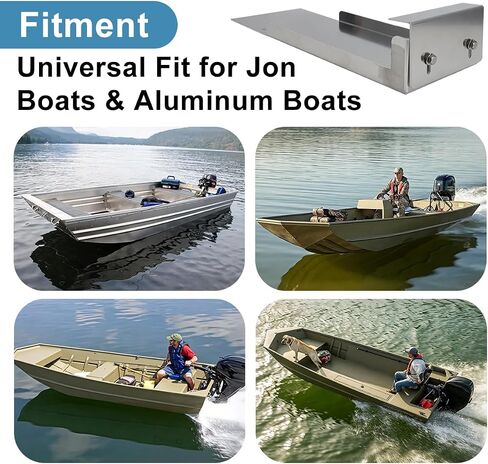motoparty Adjustable Trolling Motor Mounting Bracket for Jon Boat Aluminum Boat, Heavy-Duty Aluminum Alloy Transom Mount in Kuwait