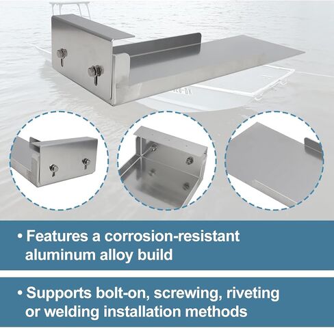 motoparty Adjustable Trolling Motor Mounting Bracket for Jon Boat Aluminum Boat, Heavy-Duty Aluminum Alloy Transom Mount in Kuwait
