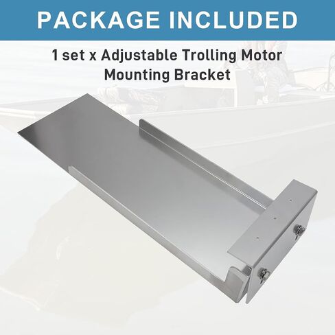 motoparty Adjustable Trolling Motor Mounting Bracket for Jon Boat Aluminum Boat, Heavy-Duty Aluminum Alloy Transom Mount in Kuwait