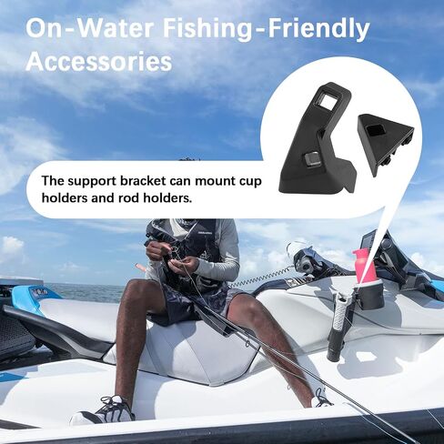 دعم LinQ الأمامي الأيسر متوافق مع Sea-Doo RXT / Wake Pro / Fish Pro، بديل لجزء OEM 295100948، دعامة تثبيت ملائمة مباشرة in Kuwait