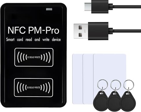 IC&ID RFID Reader Writer,RFID Copier Applicable to IC 13.56 MHz and ID 125-500 KHz,RFID Cloner for:ID/CUID/FUID/UFID/GDM/5200/5577/8265/8268/4305/HID-125K Cards,Not Used for iOS in Kuwait