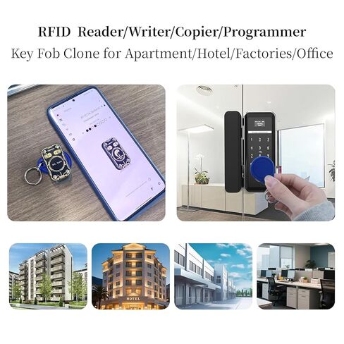 RFID Reader Writer Full Function RFID Emulator RFID Writer Copier Smart Card Duplicator Multiple ID IC Cards Replacement Convenient RFID Key Fob Solution for Access Control Systems in Kuwait