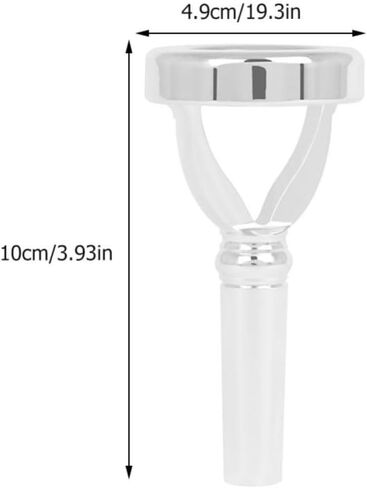 NUOBESTY Delicate and Tightness Penetration with Good Strong Mouthpiece Replacement Brass and Silvering Silver Material Color Tuba for Musical Instrument Practice in Kuwait