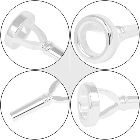 NUOBESTY Delicate and Tightness Penetration with Good Strong Mouthpiece Replacement Brass and Silvering Silver Material Color Tuba for Musical Instrument Practice in Kuwait