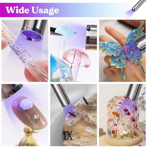 Bundle Set of 30g UV Resin Kit with Light and 16 Colors Pearlescent UV Resin in Kuwait