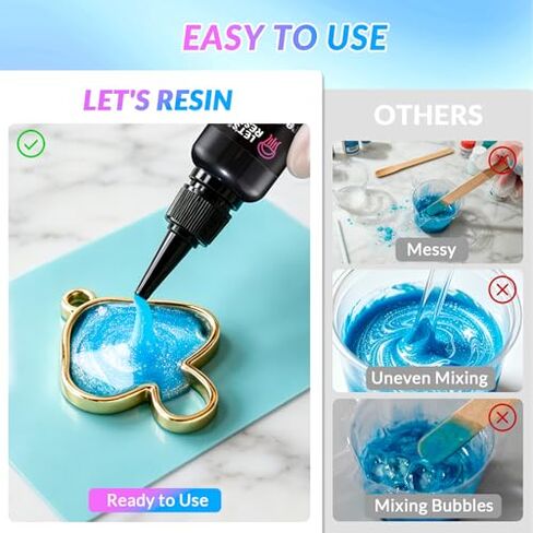 Bundle Set of 30g UV Resin Kit with Light and 16 Colors Pearlescent UV Resin in Kuwait