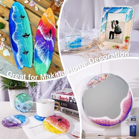 Bundle 30g UV Resin Kit with Light and 5.89oz Ocean White Resin Pigment in Kuwait