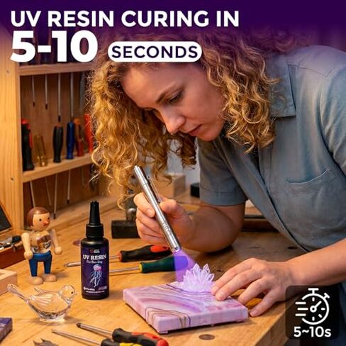 Bundle Set of 16 Colors Pearlescent UV Resin and 50g Upgrade UV Resin for Bonding in Kuwait