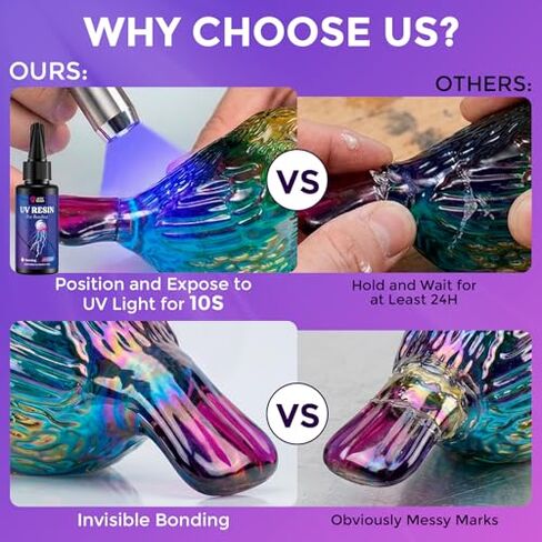 Bundle Set of 16 Colors Pearlescent UV Resin and 50g Upgrade UV Resin for Bonding in Kuwait