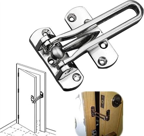 Door Chain Lock, Safe Buckle,Latch Safety Limiter,Household Metal Hasp Anti-Theft Anti-Lock Concealed in Kuwait
