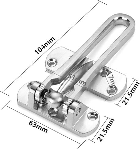 Door Chain Lock, Safe Buckle,Latch Safety Limiter,Household Metal Hasp Anti-Theft Anti-Lock Concealed in Kuwait