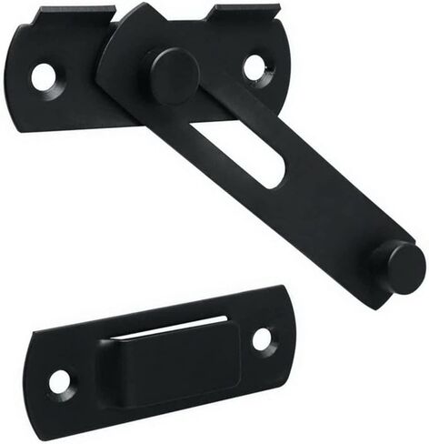 Slide Latch,Gate Bolt Lock, Sliding Door, Matte Black Stainless Steel Latches Flip Safety Hardware Access in Kuwait