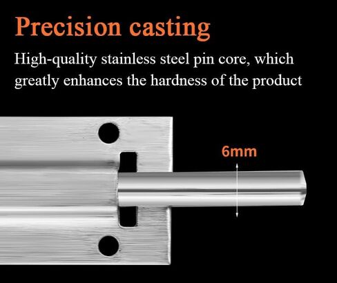 Door Lock,Gate Bolt Stainless,Slide,4 Pack, Barrel for Chests, Cabinets, Windows, Fences, Brushed Finish in Kuwait