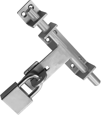 Door Lock,Gate Bolt Stainless,Slide,Heavy Duty Steel Barrel, Latch for Wooden Fences Barn, with Padlock Hole in Kuwait
