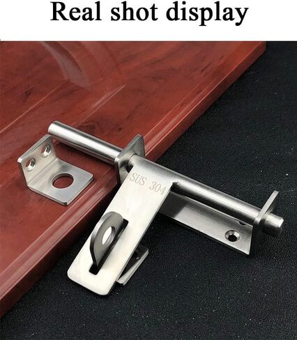 Door Lock,Gate Bolt Stainless,Slide,Heavy Duty Steel Barrel, Latch for Wooden Fences Barn, with Padlock Hole in Kuwait