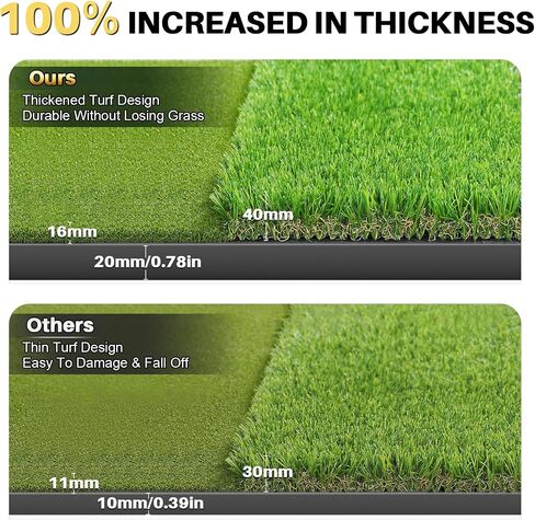 Golf Mat with Dual-Turf Extra Large 6 x 4ft Golf Hitting Mat with 20mm EVA Base Golf Mats Practice Outdoor & Indoor with 40mm Golf Turf Designed for Golfers of All Levels in Kuwait