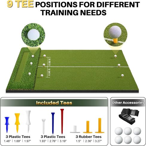 Golf Mat with Dual-Turf Extra Large 6 x 4ft Golf Hitting Mat with 20mm EVA Base Golf Mats Practice Outdoor & Indoor with 40mm Golf Turf Designed for Golfers of All Levels in Kuwait