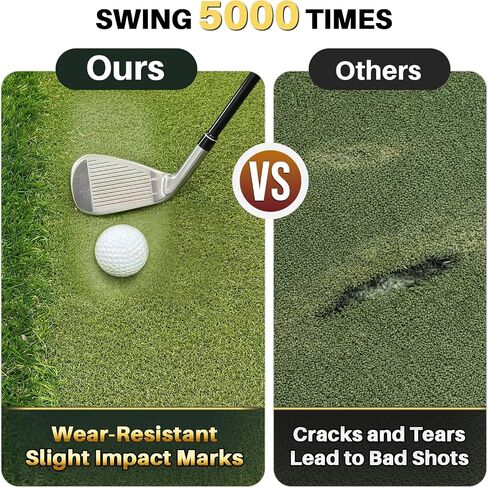 Golf Mat with Dual-Turf Extra Large 6 x 4ft Golf Hitting Mat with 20mm EVA Base Golf Mats Practice Outdoor & Indoor with 40mm Golf Turf Designed for Golfers of All Levels in Kuwait