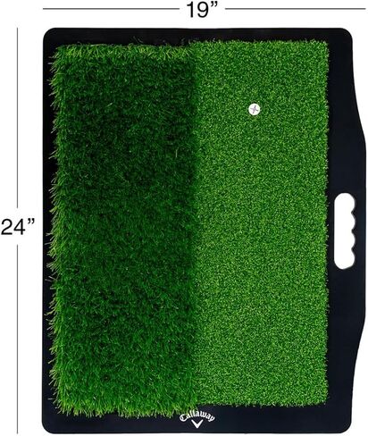 Callaway Dual-Strike Golf Hitting Mat with No-Slip Heavy Rubber Base, Simulating Both Fairway and Rough Surfaces in Kuwait