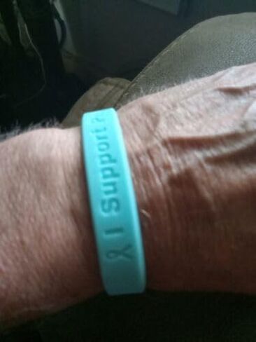 Jeirles Wholesale Light Blue Prostate Cancer Awareness Silicone Bracelets - 10 Pack - I Support Prostate Cancer Awareness Everyday - 100% Medical Grade Silicone - 8 Inch in Kuwait
